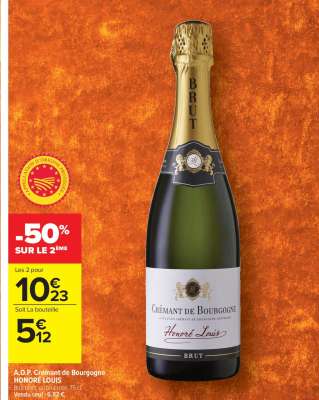 A.O.P. Crémant de Bourgogne HONORÉ LOUIS
