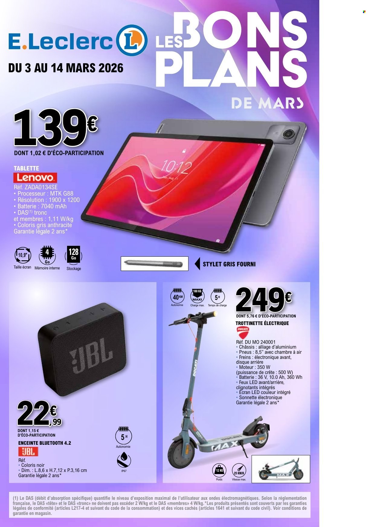 Catalogue E.Leclerc - 03/03/2026 - 14/03/2026. Page 1