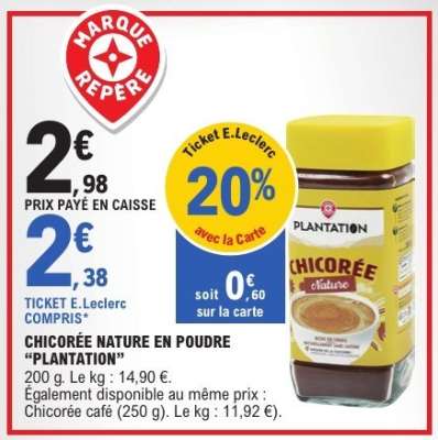 Chicorée Nature en Poudre 'Plantation'