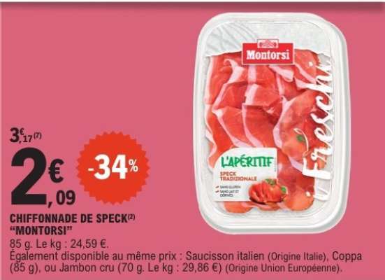 CHIFFONNADE DE SPECK “MONTORSI”