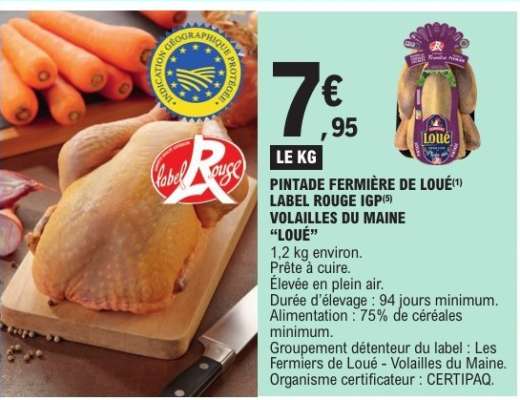 PINTADE FERMIÈRE DE LOUÉ