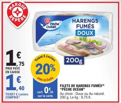 FILETS DE HARENGS FUMÉS "PÊCHE OCÉAN"