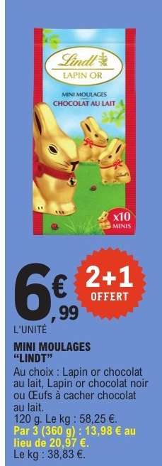 MINI MOULAGES “LINDT”