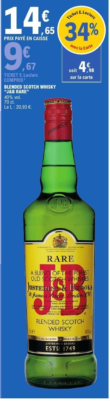 BLENDED SCOTCH WHISKY "J&B RARE"