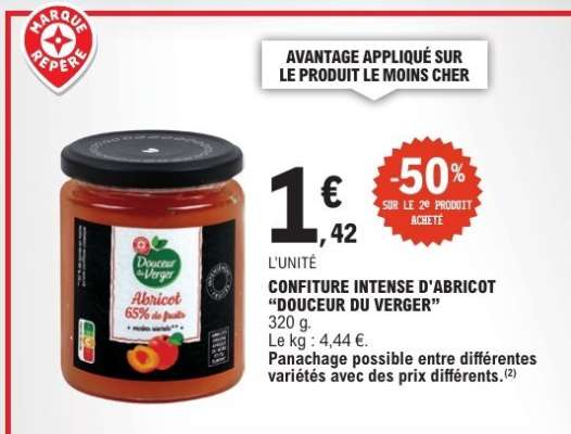 CONFITURE INTENSE D'ABRICOT "DOUCEUR DU VERGER"