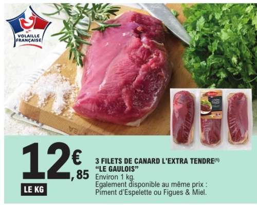 3 Filets de Canard L'Extra Tendre "Le Gaulois"