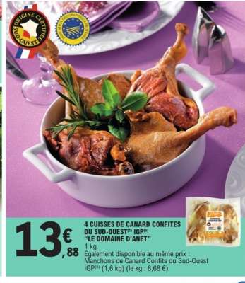 4 CUISSES DE CANARD CONFITES DU SUD-OUEST