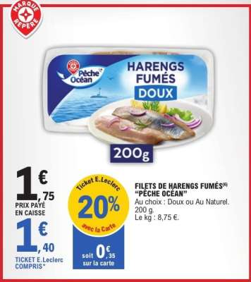 FILETS DE HARENGS FUMÉS "PÊCHE OCÉAN"