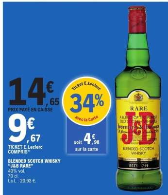 BLENDED SCOTCH WHISKY "J&B RARE"