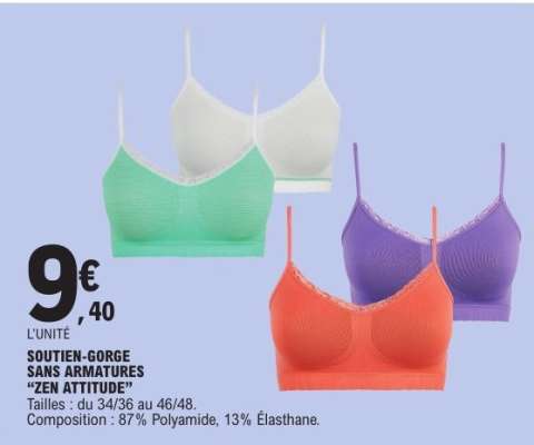 SOUTIEN-GORGE SANS ARMATURES 'ZEN ATTITUDE'