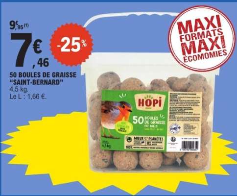 50 BOULES DE GRAISSE "SAINT-BERNARD"