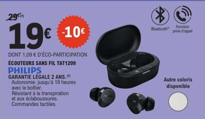 PHILIPS ÉCOUTEURS SANS FIL TAT1209