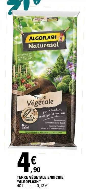TERRE VÉGÉTALE ENRICHIE 'ALGOFLASH'