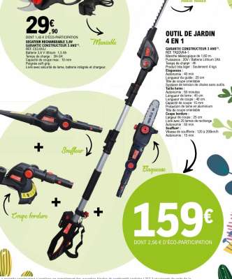 OUTIL DE JARDIN 4 EN 1