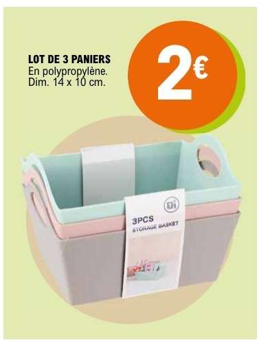 LOT DE 3 PANIERS