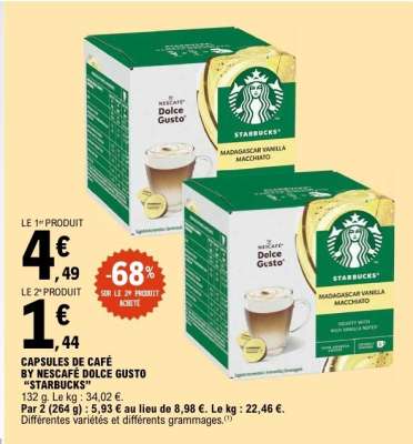 CAPSULES DE CAFÉ BY NESCAFÉ DOLCE GUSTO 'STARBUCKS'