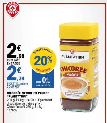 Chicorée Nature en Poudre 'Plantation'