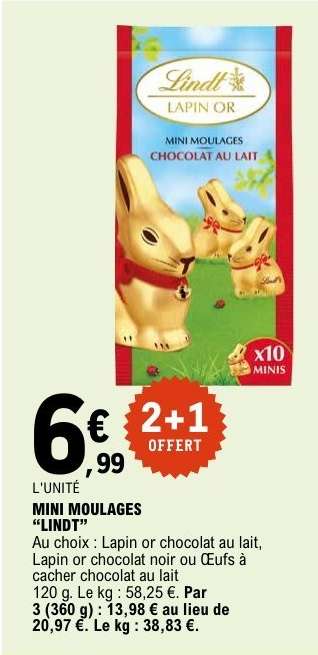 MINI MOULAGES “LINDT”