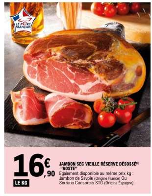 JAMBON SEC VIEILLE RÉSERVE DÉSSOSÉ 'AOSTE'