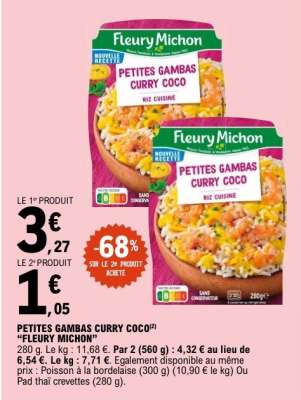 PETITES GAMBAS CURRY COCO