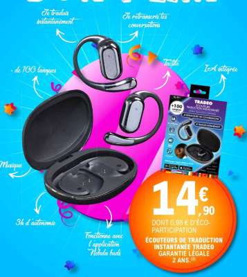 ÉCOUTEURS DE TRADUCTION INSTANTANÉE TRADEO