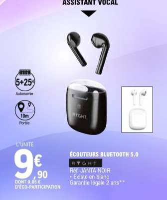 ÉCOUTEURS BLUETOOTH 5.0