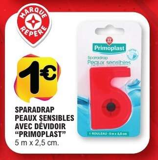 SPARADRAP PEAUX SENSIBLES AVEC DÉVIDOIR “PRIMOPLAST”