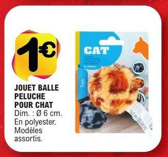 JOUET BALLE PELUCHE POUR CHAT
