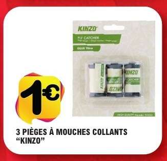 3 PIÈGES À MOUCHES COLLANTS “KINZO”