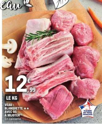 Veau : Blanquette avec os à mijoter