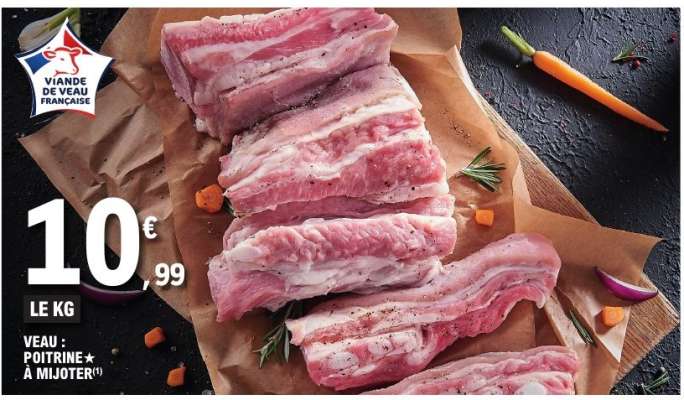 VEAU : POITRINE À MIJOTER