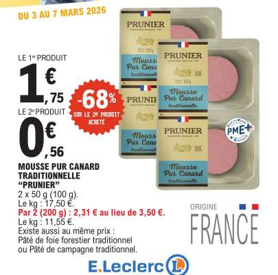 Mousse Pur Canard Traditionnelle 'Prunier'