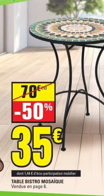 TABLE BISTRO MOSAÏQUE