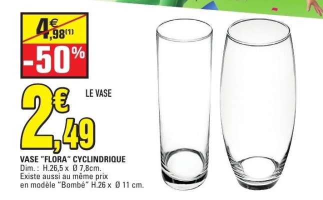 Vase "Flora" Cylindrique