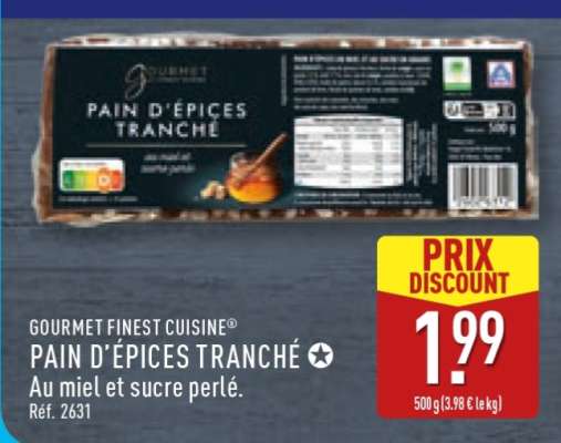 Pain d'épices Tranché