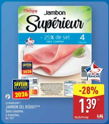 LE MARSIGNY® JAMBON SEL RÉDUIT