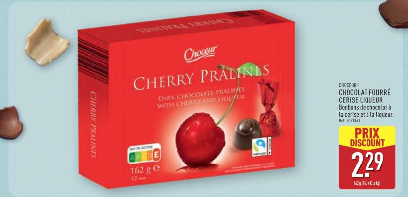 Chocolat Fourré Cerise Liqueur