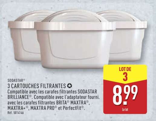 SODASTAR 3 CARTOUCHES FILTRANTES