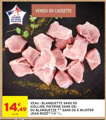 Veau : Blanquette*** Sans Os