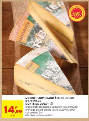 MORBIER AOP GRAND ÂGE 60 JOURS D'AFFINAGE
