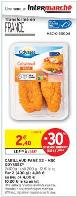 CABILLAUD PANÉ X2 - MSC ODYSSÉE