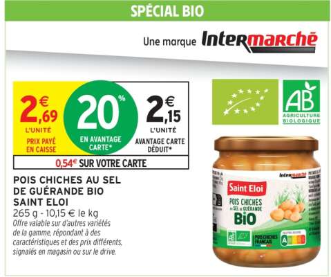 POIS CHICHES AU SEL DE GUÉRANDE BIO SAINT ELOI