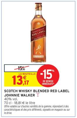 Scotch Whisky Blended Red Label Johnnie Walker