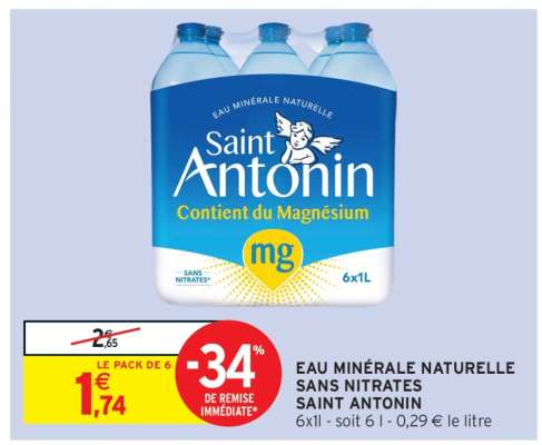 EAU MINÉRALE NATURELLE SANS NITRATES SAINT ANTONIN