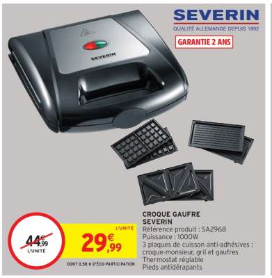 CROQUE GAUFRE SEVERIN