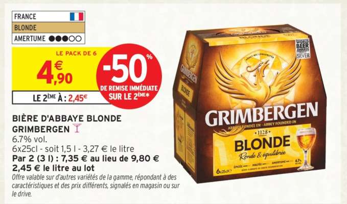 BIÈRE D'ABBAYE BLONDE GRIMBERGEN