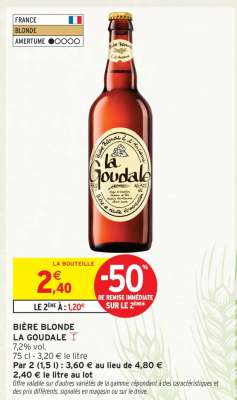 BIÈRE BLONDE 'LA GOUDALE'