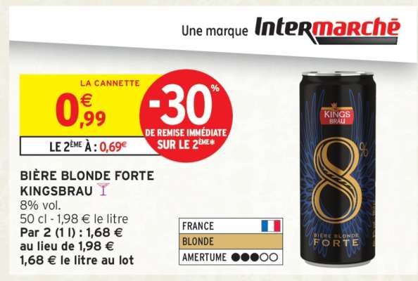 BIÈRE BLONDE FORTE KINGSBRAU