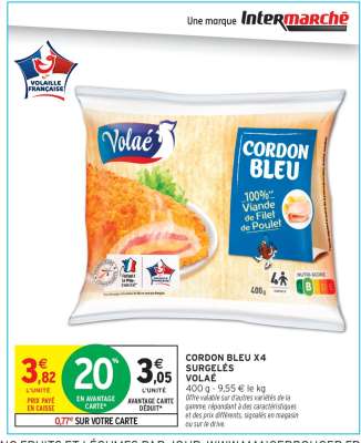 Cordon Bleu x4 Surgelés Volaille