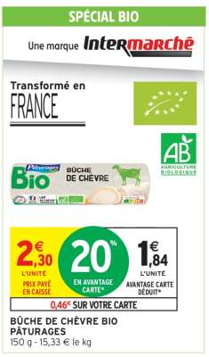 BÛCHE DE CHÈVRE BIO PÂTURAGES